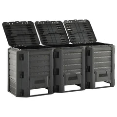 Composteur de jardin noir 1200 L