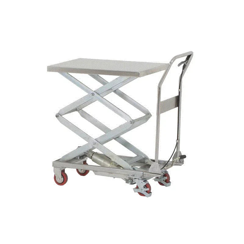 Table élévatrice à ciseaux doubles en inox 304 - Espace Équipement