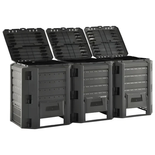 Composteur de jardin noir 1200 L